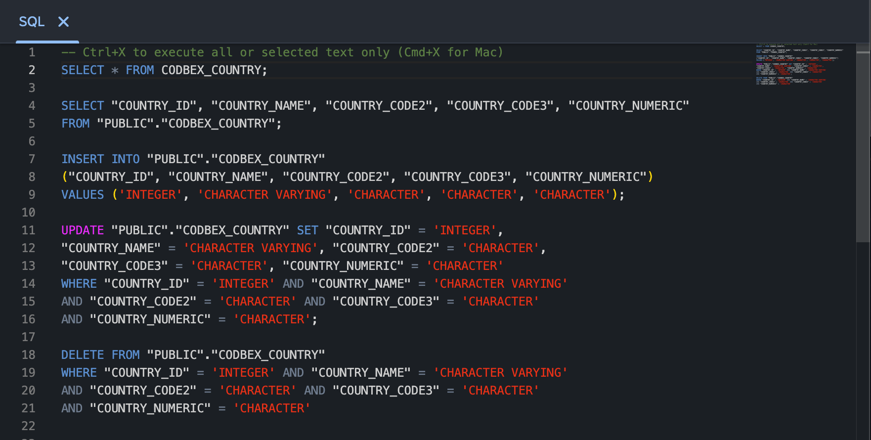 SQL Console